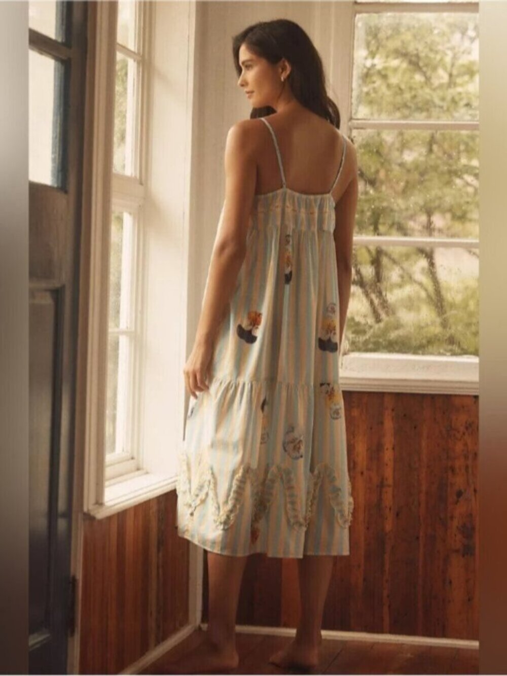 NWT Size M - Nay Bellamy x Anthropologie 100% Cotton Midi Nap Dress (US$ 128) - Picture 4 of 14